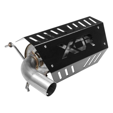 XDR Performance Slip-On Muffler Systems 7522 Muffler, Off-Road Competition, Round, 304 Stainless Steel, Natural, Polaris, Turbo, Each