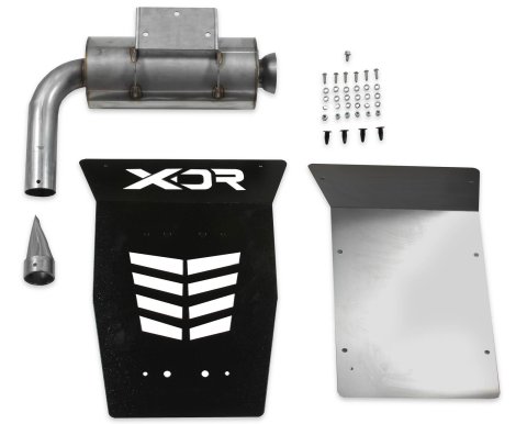 XDR Performance Slip-On Muffler Systems 7103 Muffler, Off-Road Competition, Round, 304 Stainless Steel, Natural, Textron, Each