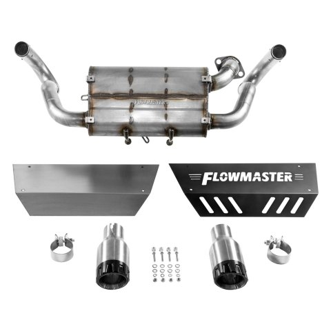XDR Performance Slip-On Muffler Systems 7520 Muffler, Off-Road Competition, Oval, 409 Stainless Steel, Natural, Polaris, Each