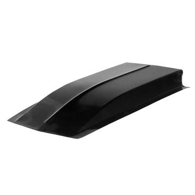 Harwood Fiberglass Cowl Induction Hood Scoops 1114 Scoop, Induction, 53 1/2 in. Long, 28 in. Wide, 4 in. Tall, Fiberglass, Black Gelcoat, Each