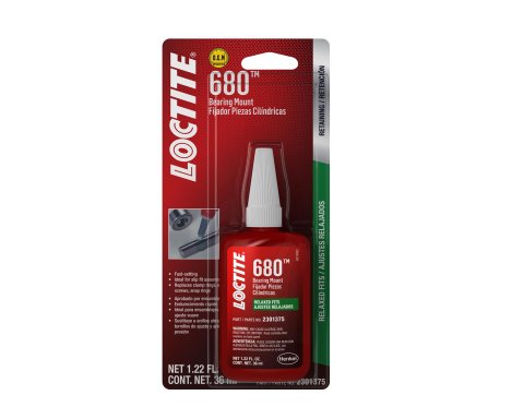 Loctite 680 Bearing Mount Adhesive 2301375 Sealant, 680, Relaxed Fits, 36ML, Each