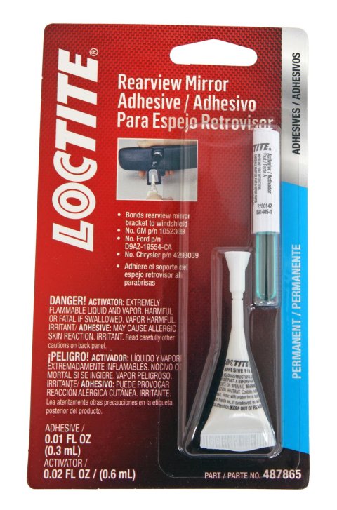 Loctite Rear View Mirror Adhesive 487865 Rearview Adhesive, Squeeze Tube, Primer, .03 oz., Each