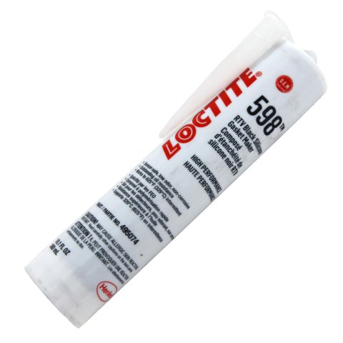Loctite RTV 598 Black Silicone Gasket Maker Caulk Gun Cartridges 495074 Cartridge, Maker, -75 To 625 degrees F Temperature Range, Black, Sensor Safe, 300 ml, Each