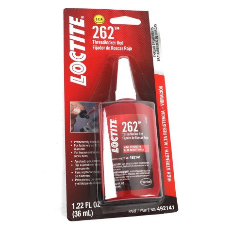 Loctite Threadlocker 262 Heavy-Duty 492141 Threadlocker, 262, High Strength, Red, 36 ml, Each