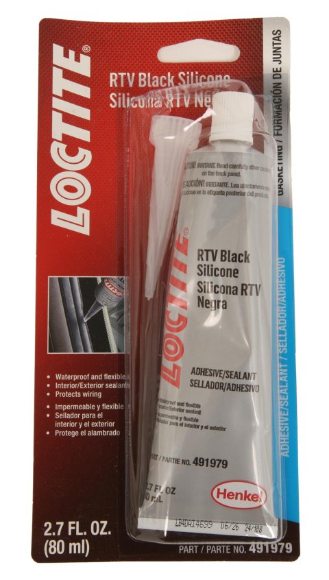 Loctite RTV Black Silicone Sealant 491979 Sealant, RTV, Silicone, SI 593, Black, Squeeze Tube, 80 ml, Each