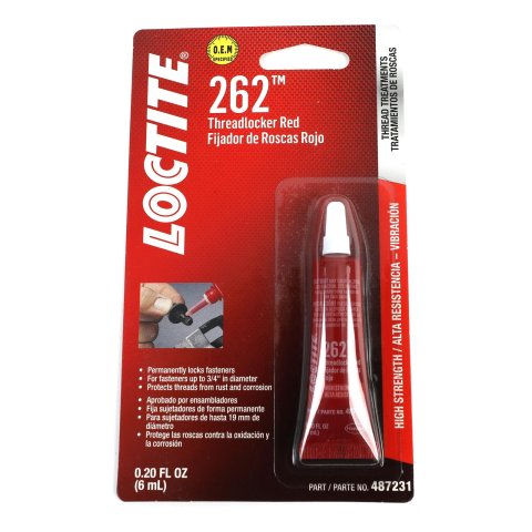 Loctite Threadlocker 262 Heavy-Duty 487231 Threadlocker, 262, High Strength, Red, 6 ml, Each