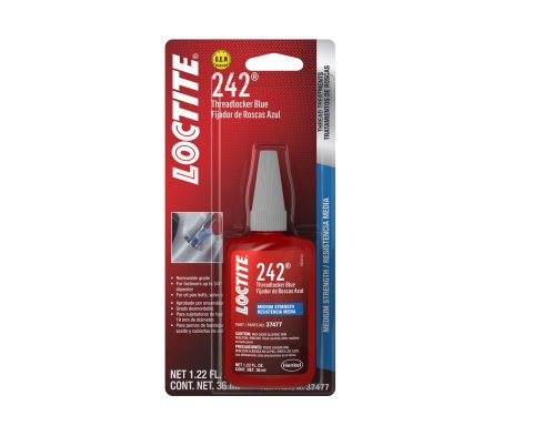 Loctite Threadlocker 242 Medium Strength 492140 242, Strength, Blue, Squeeze Tube, 36 ml, Each