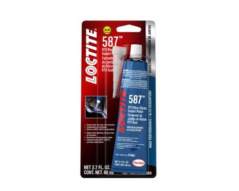 Loctite RTV Blue Silicone Gasket Maker 491983 Sealant, RTV, High Performance, Silicone, 587, Blue, Squeeze Tube, 80 ml, Each