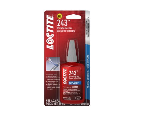 Loctite Threadlocker 243 Medium Strength 1330906 Threadlocker, 243, Strength, Blue, 36 ml, Each
