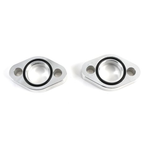 CSR Water Pump Spacers 9011 Spacers, Pump, 1/2 in., Billet Aluminum, Natural, with Rubber O-Ring, Chevy, Small Block, Pair