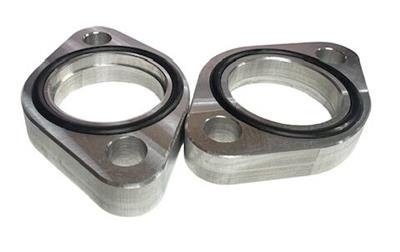 CSR Water Pump Spacers 9001 Spacers, Pump, 1/2 in., Billet Aluminum, Natural, with Rubber O-Ring, Natural, Chevy, Big Block, Pair