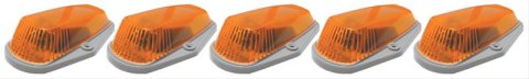 Pacer Performance Hi-Five Cab Lights 20-226 Roof Lights, Hi-Five, LED, Amber Lens, Ford, Set of 5