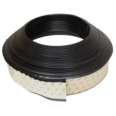 Pacer Performance Railguards 21-109 Bed Rail Cap, Vinyl, Black, Ribbed, 3.75 in. Width, 192 in. Roll Length, Each