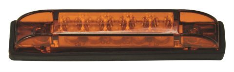 Pacer Performance LED Individual Lights 20-652 Auxiliary Light, Marker, Amber Lens, Clear Bulb, 3.938 in. Length, 0.688 in. Width, 0.875 in. Height
