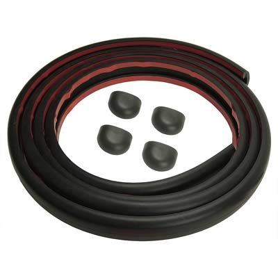 Pacer Performance Bumper Guard Trim Protectors 25-515 Guard, 3M Tape, Black Rubber, Pair