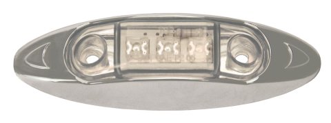 Pacer Performance LED Individual Lights 20-624 Auxiliary Light, Marker, Clear Lens, Amber Bulb, Oval, 3.938 in. Length, 1.313 in. Width, 0.75 in. Height