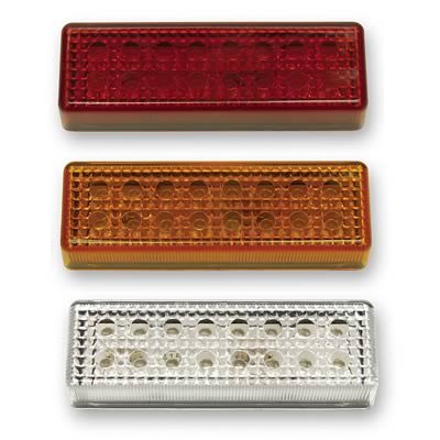 Pacer Performance LED Individual Lights 20-711 Lights, LED, Amber, 3.625 in x 1.000 in. x 0.750 in., Each