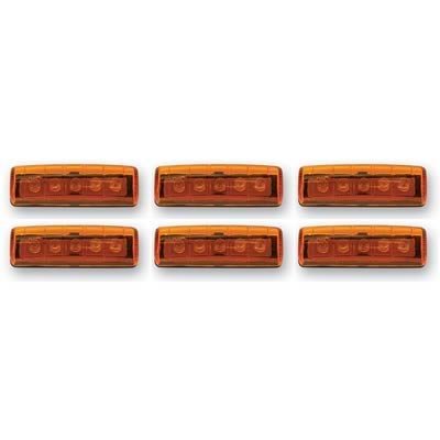 Pacer Performance LED Individual Lights 20-707 Lights, LED, Amber, 2.250 in x 0.437 in. x 0.750 in., Set of 6