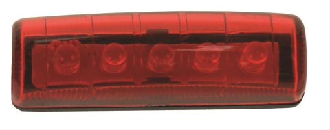 Pacer Performance LED Individual Lights 20-706A Auxiliary Light, Marker, Red Lens, Clear Bulb, 2.250 in. Length, 0.438 in. Width, 0.750 in. Height