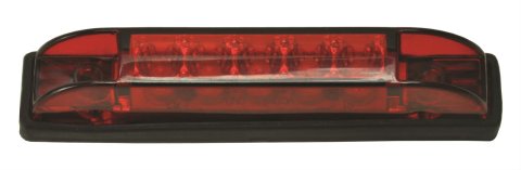 Pacer Performance LED Individual Lights 20-651 Auxiliary Light, Marker, Red Lens, Clear Bulb, 3.938 in. Length, 0.688 in. Width, 0.875 in. Height
