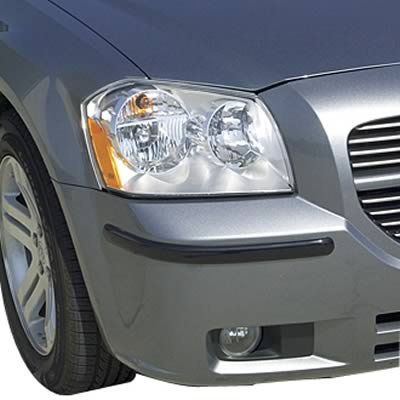 Pacer Performance Bumper Guard Trim Protectors 25-502 Guard, 3M Tape, Black Plastic, Set of 4