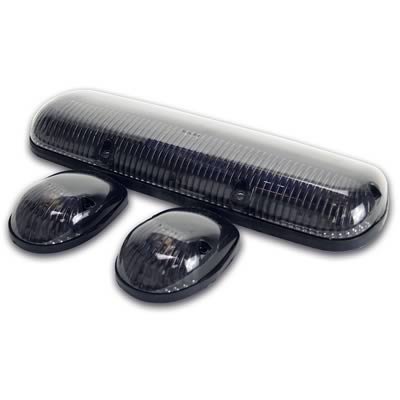 Pacer Performance Hi-Five Cab Lights 20-240S Roof Lights, Chevy/GMC, Smoke Lens, Amber Bulbs, Set of 3