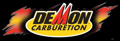Demon Carburetion Banners 180001 Banner, Vinyl, Black, Logo, Grommets, 24 in. x 72 in., Each