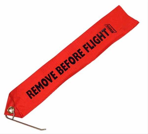 Stroud Safety Parachute Flags 475 Flag, Nylon, Red, Remove Before Flight Logo, 2 in. Width, 16 in. Length, Each