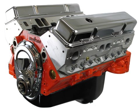 BluePrint Engines GM 400 C.I.D. 508 HP Base Long Block Crate BP4002CT1 Engine, Block, CID, 500 HP, 513 TQ, New Block, Aluminum Heads, Chevy, Small Block, Each