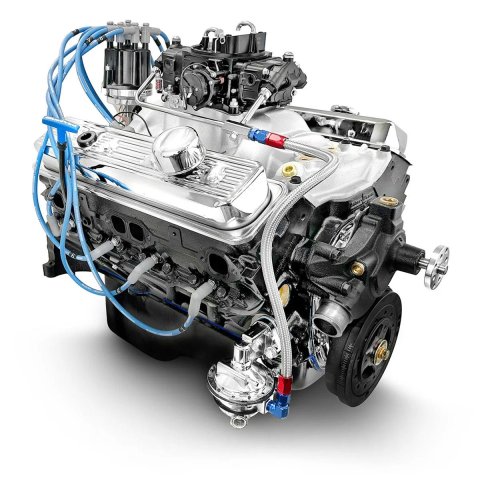 BluePrint Engines Marine GM 350 C.I.D. HP Dressed Long Block Crate MBP3550CTC Engine, Block, 400 TQ, Assembled, 4-bolt Main Block, Chevy, Small Block, Each