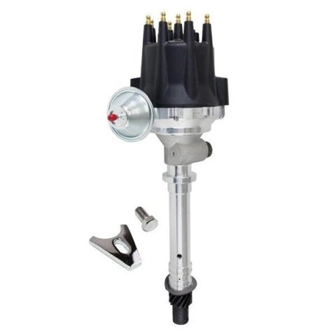 BluePrint Engines Pro Billet Ready to Run Distributors BPP3503TDBK Distributors, Billet, Ready-to-Run, Male/HEI Cap, Black, Magnetic Pickup, Vacuum/Mechanical Advance, Steel Gear, Chevy, Big/Small Block, V8, Each