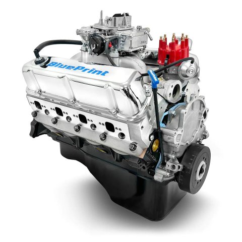BluePrint Engines Ford 302 C.I.D. 361 HP Dressed Long Block Crate BP302CTC Engine, Aluminum Heads, Iron Block, 9.4:1 Comp., Hydraulic Roller Cam, 4-Bolt Mains, 600 CFM Carb, Front Sump, 5.0L/302, Windsor, Each