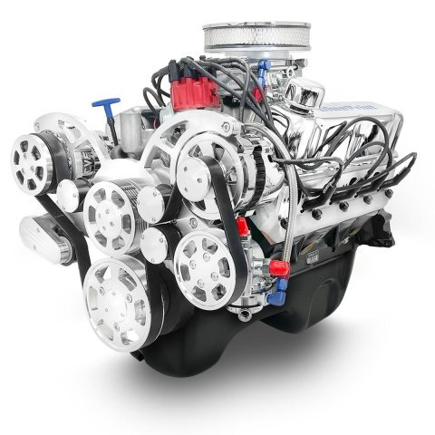 BluePrint Engines Ford 302 C.I.D. 361 HP Dressed Long Block Crate BP302RCTCK Engine, Aluminum Heads, Iron Block, 9.4:1 Comp., Hydraulic Roller Cam, 4-Bolt Main, Polished Pulleys, 600 CFM Carb, 5.0L/302, Windsor, Each
