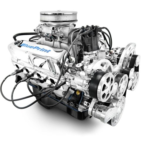 BluePrint Engines Ford 347 C.I.D. 415 HP Dressed Stroker Long Block Crate BP3479RCTFK New BPE standard bore 342, FUEL SYSTEM, PULLEY KIT, REAR SUMP, / FT LBS