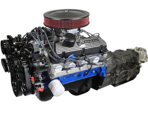BluePrint Builder Series 302W/365HP Bronco Edition Carbureted Crate Engine and 4R70W Trans Combos B302KB4WDB Transmission Combo, Series, 302W/365HP, Edition, Carbureted, , Aluminum Heads, 5.0L/302, Ford Windsor, Kit