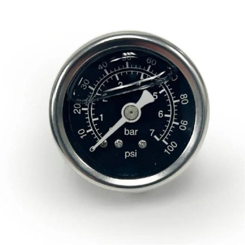 BluePrint Engines Liquid Filled Fuel Pressure Gauges BPP15633 Gauge, Pressure, 0-100 psi, 1/8 in. NPT Thread, Filled, 1.500 in. Diameter, Each