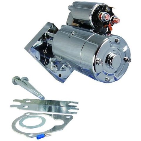 BluePrint Engines Starters BPP153168C Starter, Mini Hitachi Style, Inline, 153/168-tooth, Standard Rotation, Chrome, Buick, Chevrolet, GMC, Each