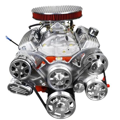 BluePrint Engines GM 327 C.I.D. 350 HP Fully Dressed Long Block Crate BP327CTCKV Engines, Block, Aluminum Heads, 9.45:1 Comp., Hydraulic Roller, 670 cfm Carb, Chevrolet, 5.0L, Each