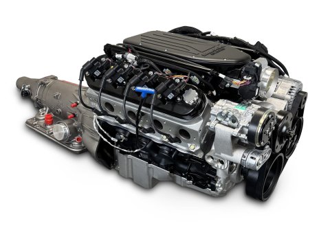 BluePrint Builder Series LS427/585HP Standard Edition EFI Crate Engine and 4L65/70E Trans Combos BLS4278K4L7 427 c.i. LS Iron Block Edition, Fuel Injected, Automatic Transmission w/ Polished Pulley Kit