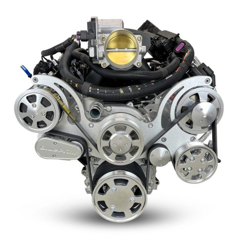 BluePrint Engines Pro Series Chevy LS 427 C.I.D. 605 HP EFI Base Dressed Long Block Crate PSLS4275CTFK Engine c.i. GM Style Proseries Iron Block, Fabbed Alum Intake, E Controls, BPE Pulley Kit
