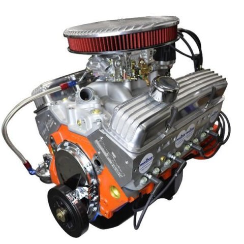BluePrint Engines GM 383 C.I.D. 436 HP Dressed Stroker Long Block Crate BP38318CTCV Engine, Dressed, Block, Stroker, HP, Low Profile, Aluminum Heads, Chevy, Small Block, Each