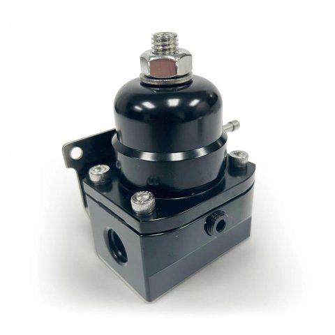 BluePrint Engines Billet Aluminum Fuel Pressure Regulators BPP13109BK Regulator, EFI, Injection, High Pressure, 40-75 PSI, -6AN O-Ring, Female Threads, Aluminum, Black, Bypass Style, Each