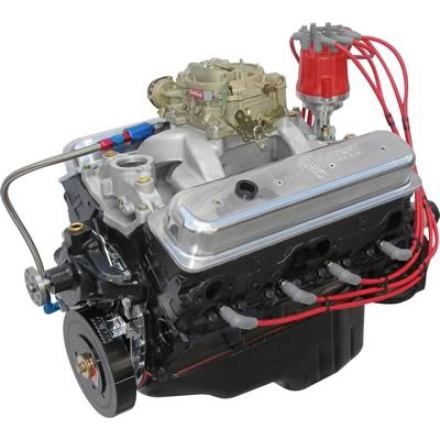 BluePrint Engines Marine GM 383 C.I.D. 405 HP Stroker Dressed Long Block w/Cast Components MBP3830CTC Crate Engines, Components, 6.3L/383, Assembled, Chevrolet, Small Block, Each