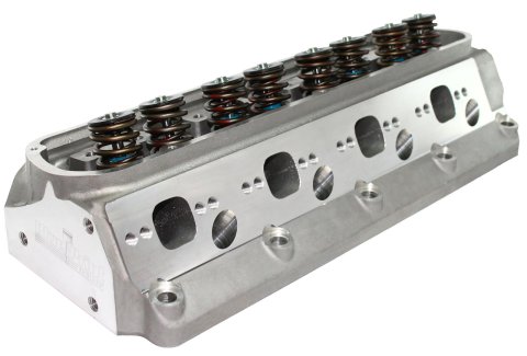 BluePrint Engines Muscle Series Cylinder Heads HP9009 Head, Assembled, Aluminum, 60cc Chamber, 190cc/65cc Runner, Hydraulic Roller, Stud Mount, Rectangular In/Square Out Ports, Ford, Each