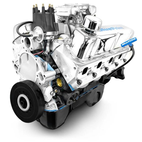 BluePrint Engines Ford 347 C.I.D. 415 HP Dressed Stroker Long Block Crate BP3479RCTF Engine, Block, 4-bolt Mains, 10.0:1 Compression, Holley Sniper EFI System, Ford, 5.0L Windsor, Each