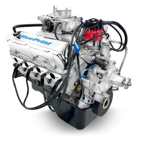 BluePrint Engines Ford 302 C.I.D. 361 HP Dressed Long Block Crate BP302CTCD Engine, Dressed, with Carb, Distributor, Plugs, Wires, w/ WP, Each