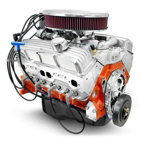 BluePrint Engines GM 327 C.I.D. 350 HP Deluxe Dressed Long Block Crate BP327CTFV Engines, Block, Aluminum Heads, 9.45:1 Comp., Hydraulic Roller, Sniper EFI System, Chevy, 5.0L, Each
