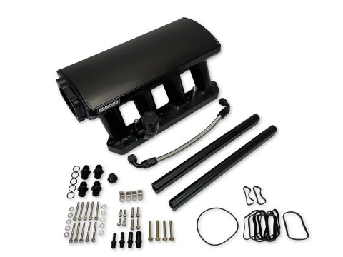 BluePrint Engines EFI Fabricated Intake Manifolds BPP822112 Manifold, GM LS Compatible BPE Logo, LS3 / L92, Aluminum Black, 102mm Bore, Chevy, Kit