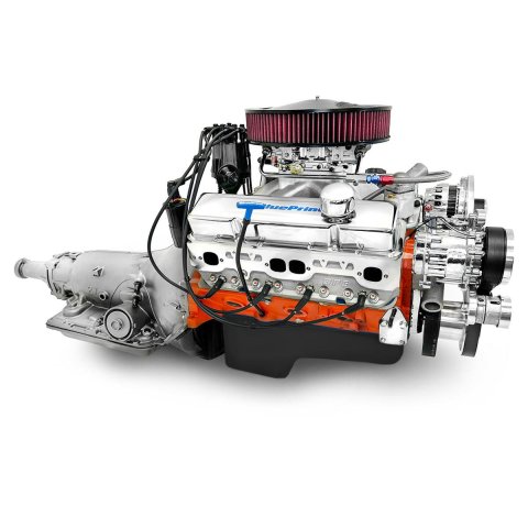 BluePrint Builder Series 454/563HP Standard Edition Carbureted Crate Engine and 700R4 Trans Combos B454K700 454 c.i. Series, Carbureted, Automatic Transmission /w Polished Pulley Kit. Incl. 30 month/50,000 warranty & Dyno
