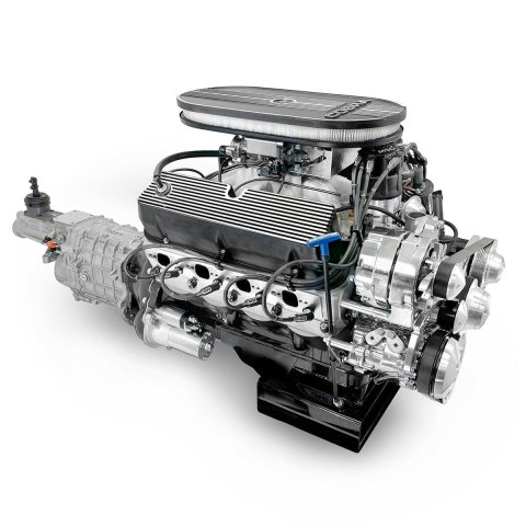 BluePrint Builder Series 427W/541HP Cobra Edition EFI Crate Engine and TKX Transmission Combos BF427FKTKXC 427 c.i. Series, Fuel Injected, Manual w/ Polished Pulley Kit. Incl. 30 month/50,000 warranty & Dyno